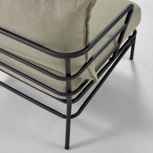 Bež vrtni fotelj s kovinsko konstrukcijo Kave Home Mareluz-image-4