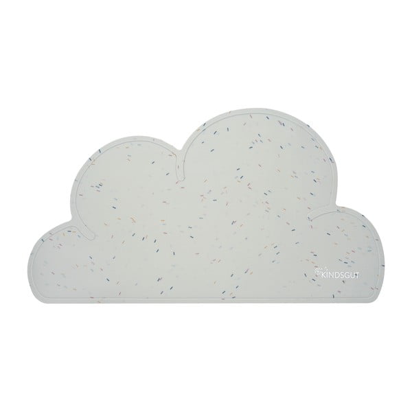 Siv silikonski pogrinjek Kindsgut Cloud Confetti, 49 x 27 cm