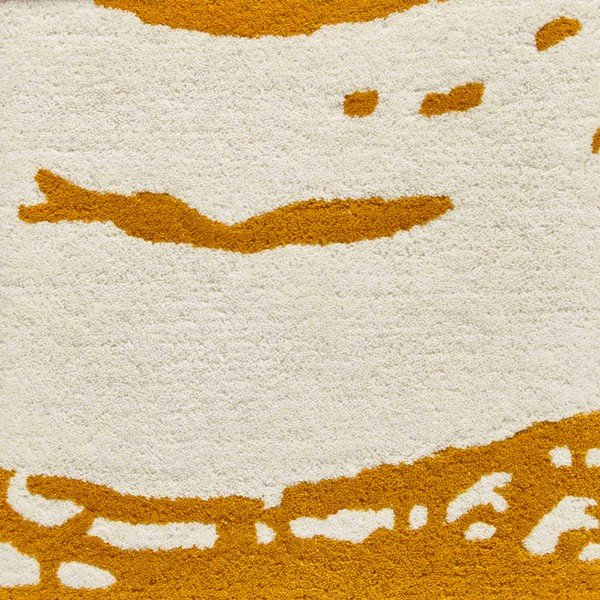 Gorčično rumena volnena preproga Think Rugs Elements Circle, 120 x 170 cm-image-1
