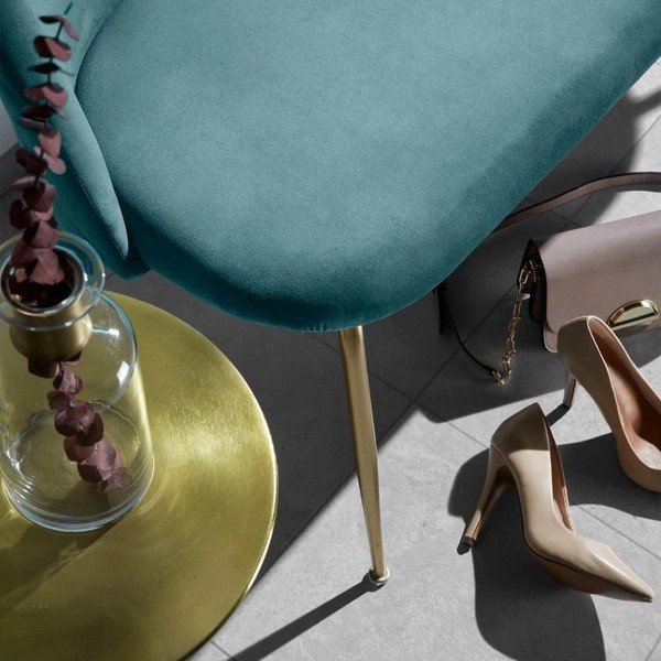 Aluminijasta okrogla stranska mizica ø 39 cm Rhet – Kave Home-image-3