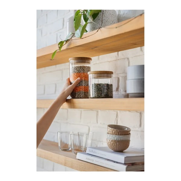 Steklene posode za shranjevanje v kompletu 2 ks živil – Bonami Essentials-image-1