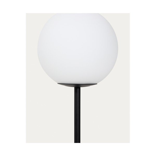 Bela/črna stoječa svetilka s steklenim senčilom (višina 155 cm) Brisia – Kave Home-image-2