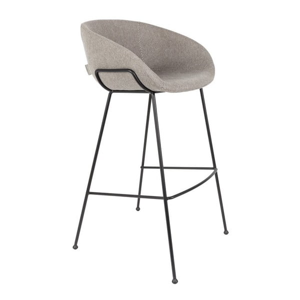 Komplet 2 sivih barskih stolov Zuiver Feston, višina sedeža 76 cm