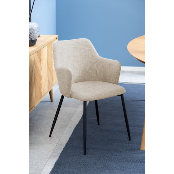 Kremno beli oblazinjeni jedilni stoli v kompletu 2 ks Ilsa – Actona-image-2