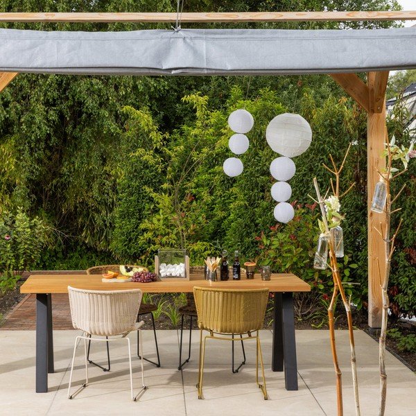 Bež vrtni stoli v kompletu 2 ks iz umetnega ratana Wings – WOOOD-image-1