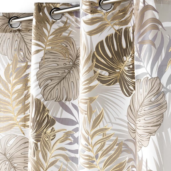 Zavesa v sivi in srebrni barvi 140x260 cm Mogador – douceur d'intérieur-image-1