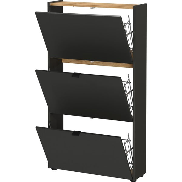 Antracitno siva preklopna omarica za čevlje 71x127x22 cm Ameca – Germania-image-2