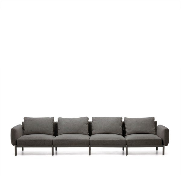 Temno siv vrtni modularni kavč 370 cm Sorells – Kave Home