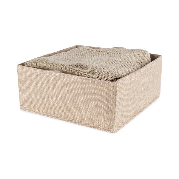 Bež tekstilna škatla za shranjevanje 28x12x12 cm Sandy – Compactor-image-2