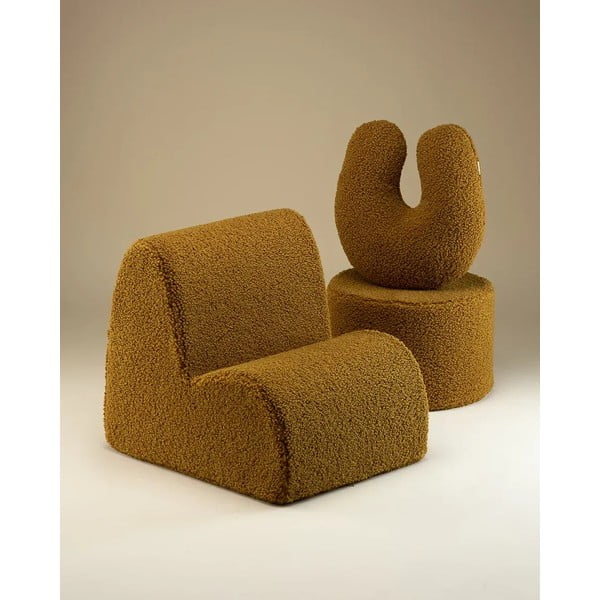 Rjava otroška blazina bouclé U – Wigiwama-image-4