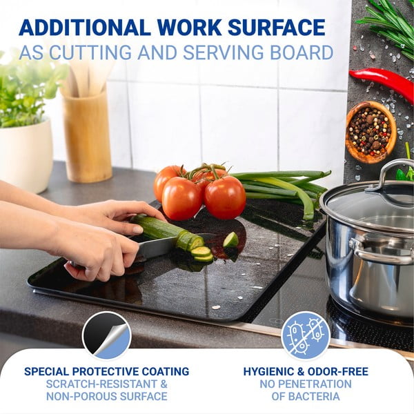 Plošča za štedilnik iz kaljenega stekla v kompletu 2 kos 52x30 cm Rosemary - Maximex-image-4