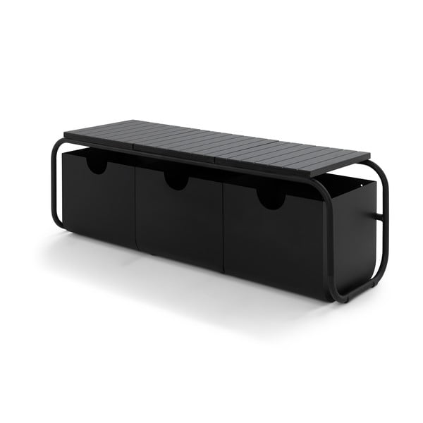 Črna kovinska omarica za čevlje Astoria – Spinder Design