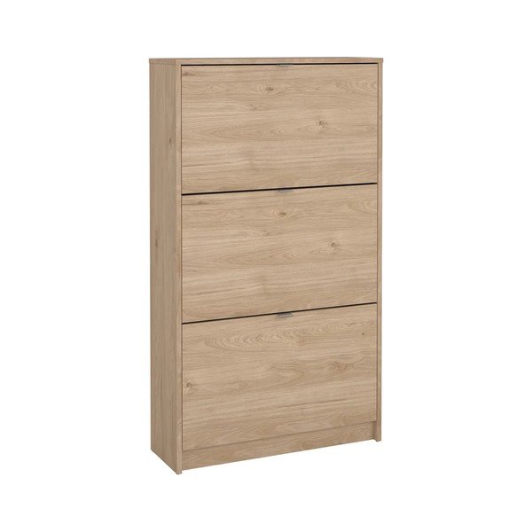 Preklopna omarica za čevlje v hrastovem dekorju v naravni barvi 70x124x24 cm Shoes – Tvilum