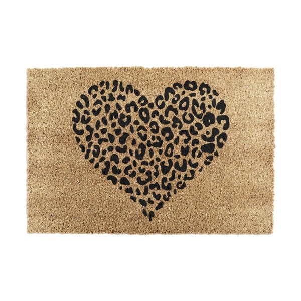 Predpražnik iz kokosovih vlaken 40x60 cm Leopard Heart – Artsy Doormats