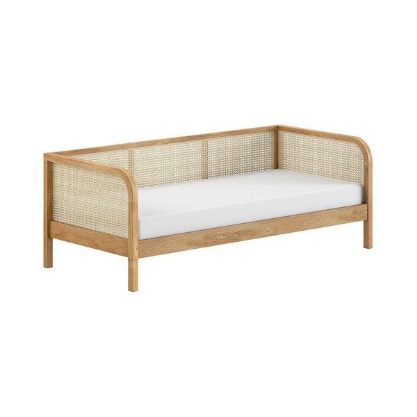 Postelja iz masivnega hrasta z letvenim dnom 90x200 cm v naravni barvi Olive Captain Rotan – Vipack