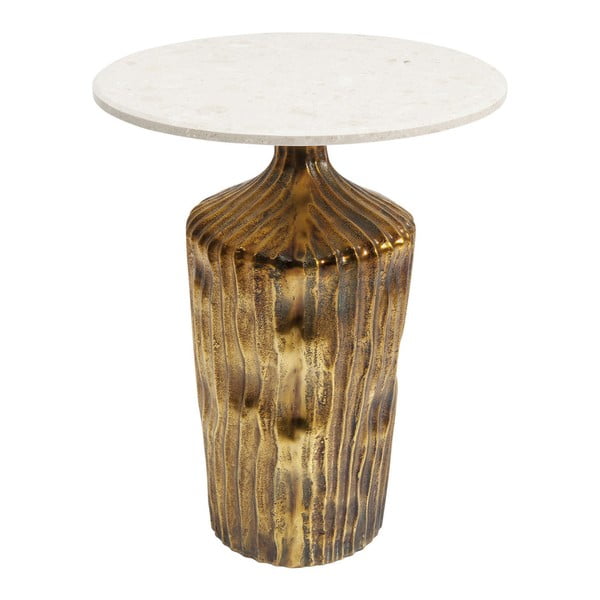 Miza za kavo z vrhom iz naravnega marmorja Kare Design Riffle, ⌀ 46 cm