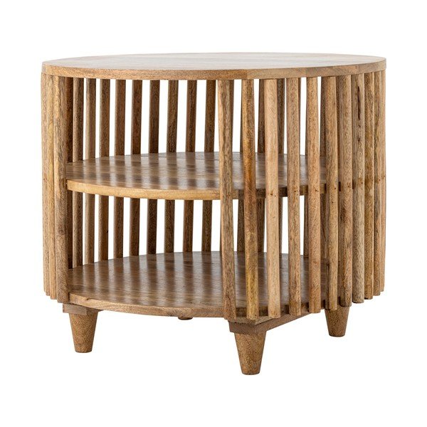 Okrogla klubska mizica iz masivnega manga v naravni barvi ø 60 cm Sali – Bloomingville-image-2