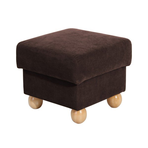 Temno rjava Max Winzer Monarch Velor Ottoman-image-1
