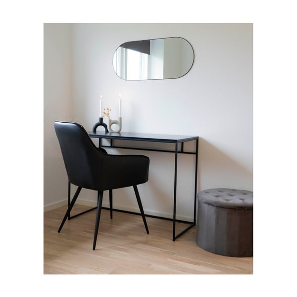 Stensko ogledalo s črnim okvirjem House Nordic Jersey, 35 x 80 cm-image-1