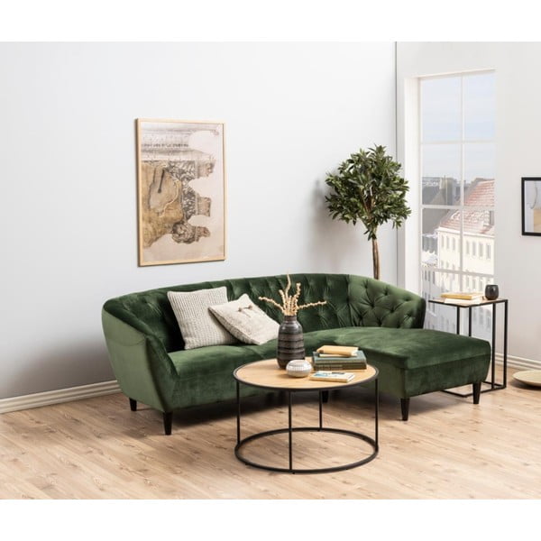 Črna okrogla mizica ø 80 cm Seaford - Actona-image-1