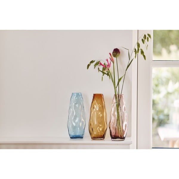 Svetlo modra steklena vaza Bahne & CO, višina 28 cm-image-1