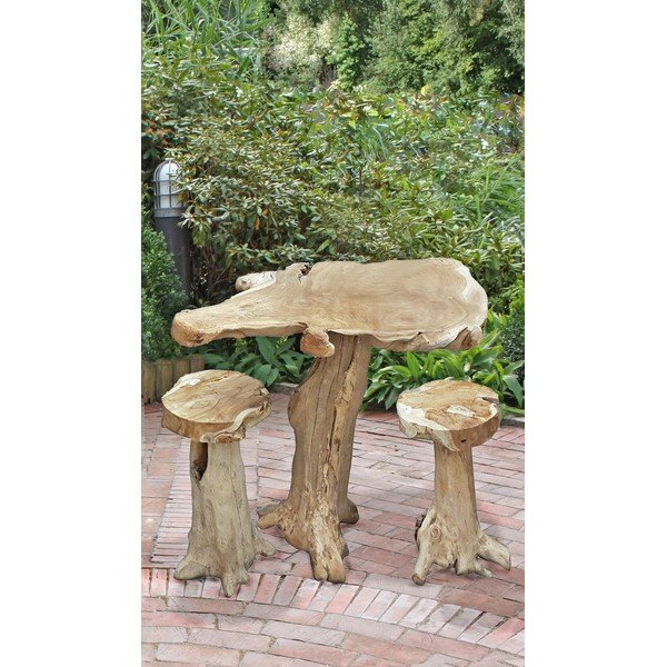 Vrtna barska miza iz masivnega tika 95x65 cm Surga – Garden Pleasure-image-1