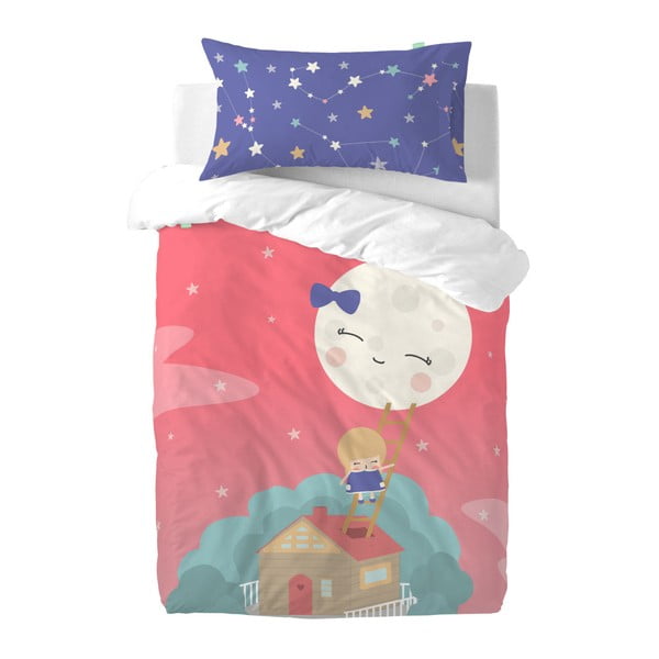 Happynois Moon Dream otroška posteljnina iz čistega bombaža, 100 x 135 cm