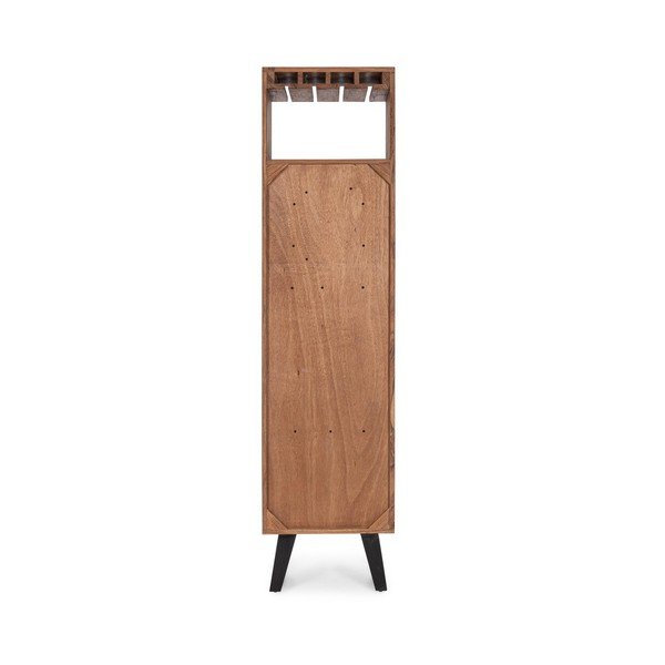 Vinska omara iz masivne akacije v naravni barvi 45x180x40 cm Isar – Bizzotto-image-4