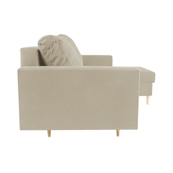 Bež kotna raztegljiva sedežna garnitura z ležalnikom na levi strani Mazzini Sofas Iris-image-2