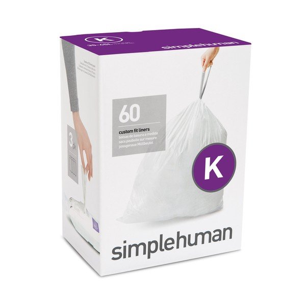 Vrečke za smeti 60 ks z zateznim trakom 45 l K – simplehuman