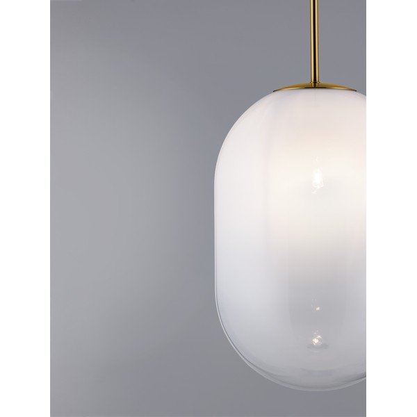 Bela/v zlati barvi steklena viseča svetilka ø 24 cm Chrysi – Nova Luce-image-3