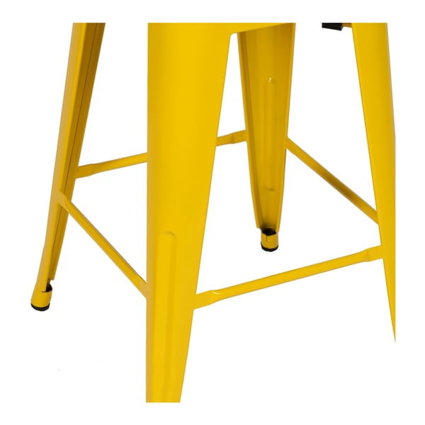 Rumeni kovinski barski stoli v kompletu 2 ks (višina sedeža 61 cm) – Ixia-image-4