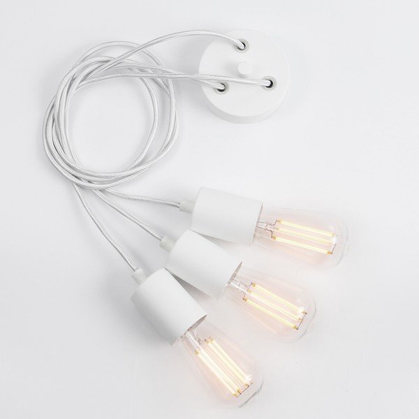 Bela trojna viseča svetilka Sotto Luce Cero Basic-image-4