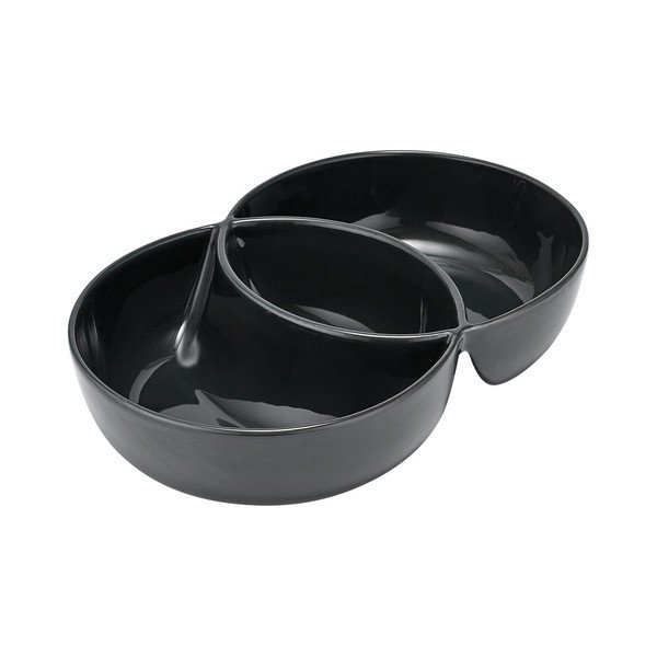 Črna Ladelle Loop Double Serving Bowl