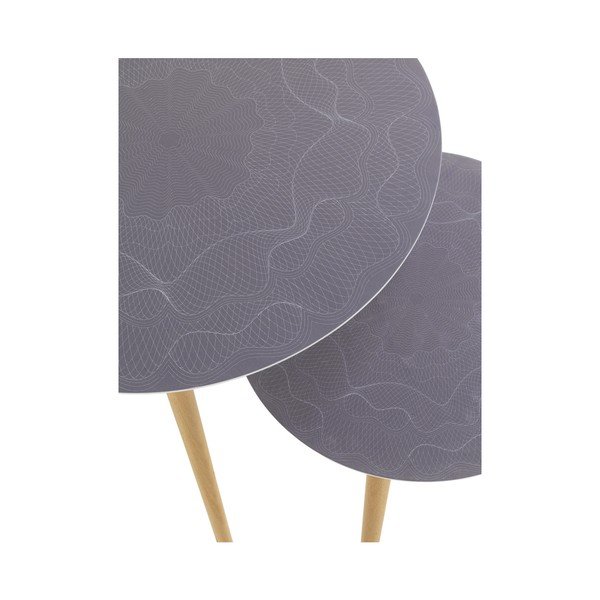 Garnitura 2 kavnih mizic Geese Nordic Style Grisso, ⌀ 60 cm-image-1