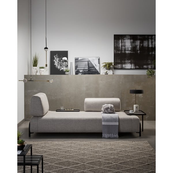 Bež-siv kavč s prostorom za odlaganje Kave Home Compo-image-1