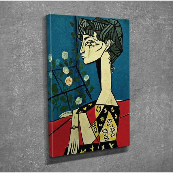 Stenska reprodukcija na platnu Pablo Picasso Jacqueline with Flowers, 30 x 40 cm-image-2