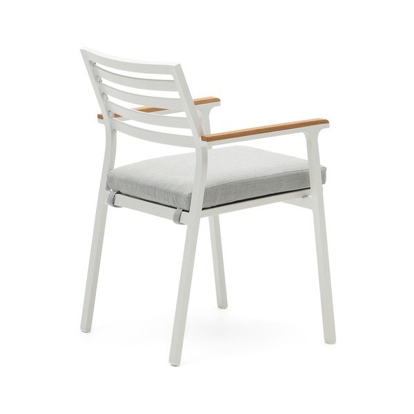 Beli kovinski vrtni stol Bona - Kave Home-image-3