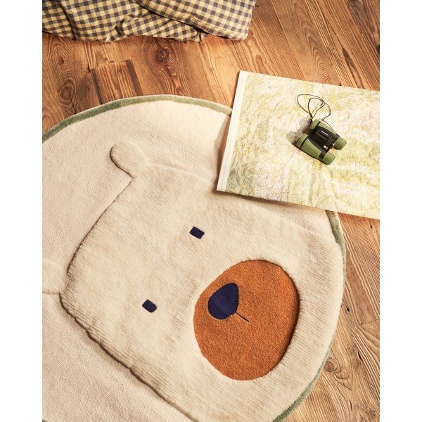 Kremno bela otroška preproga ø 100 cm Zelda – Kave Home-image-1