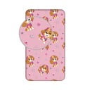 Rožnata napenjalna enojna bombažna otroška rjuha 90x200 cm Paw Patrol – Jerry Fabrics