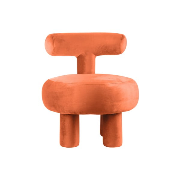 Oranžen žameten fotelj Abrazo – Leitmotiv-image-2