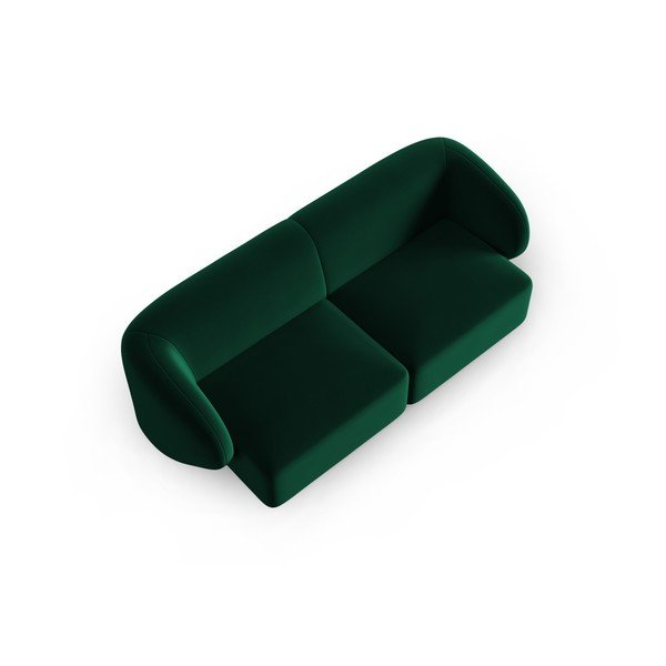 Zelena žametna sedežna garnitura 188 cm Paolo – Milo Casa-image-1
