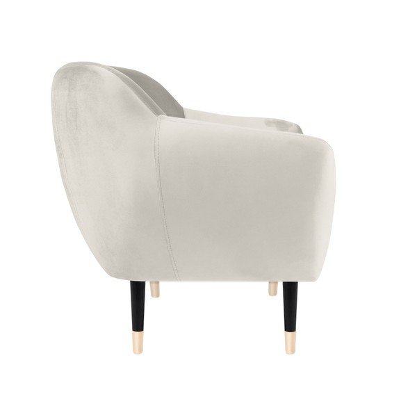 Krem fotelj s črnimi nogami Mazzini Sofas Benito-image-4