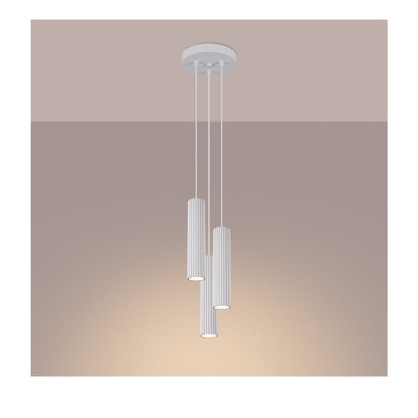 Bela viseča svetilka ø 19,5 cm Gleam – Sollux-image-3