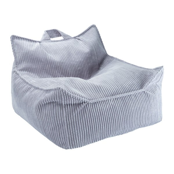 Modra otroška vreča za sedenje iz rebrastega žameta Chair – Wigiwama