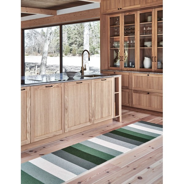 Zelena/kremno bela notranja in zunanja preproga 70x100 cm Molly Woods – Pappelina-image-1