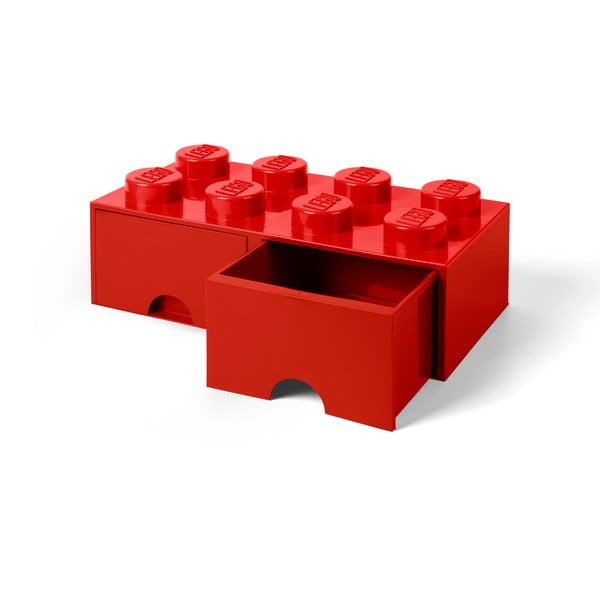 Rdeča škatla za shranjevanje z 2 predaloma LEGO®-image-2