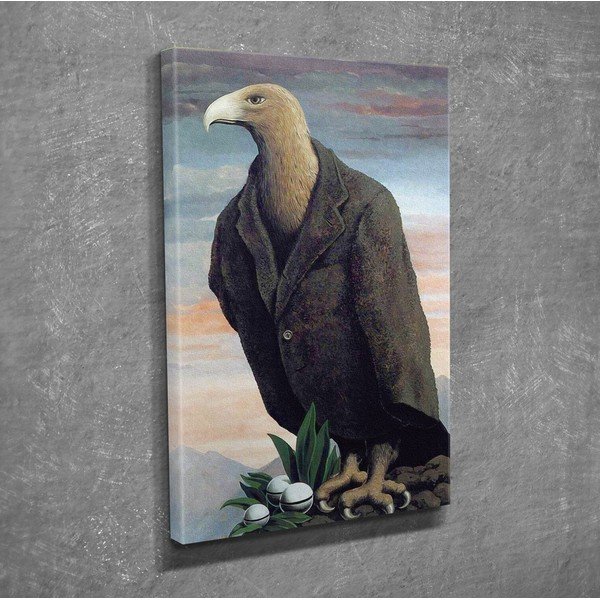 Stenska reprodukcija na platnu, Rene Magritte Gnezdo, 30 x 40 cm-image-2