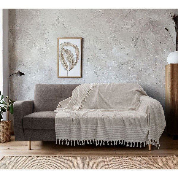 Kremno bela odeja 220x180 cm Sophia  – Mijolnir