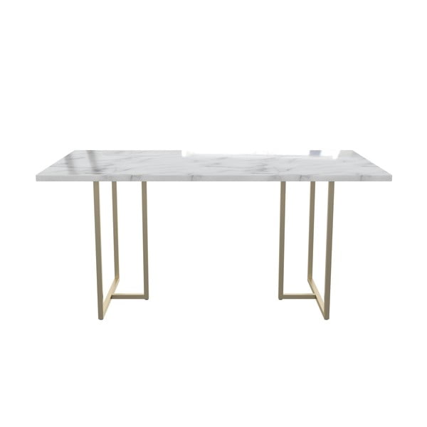 Jedilna miza v marmornem dekorju 90x160 cm Astor – CosmoLiving by Cosmopolitan-image-2